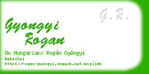 gyongyi rogan business card